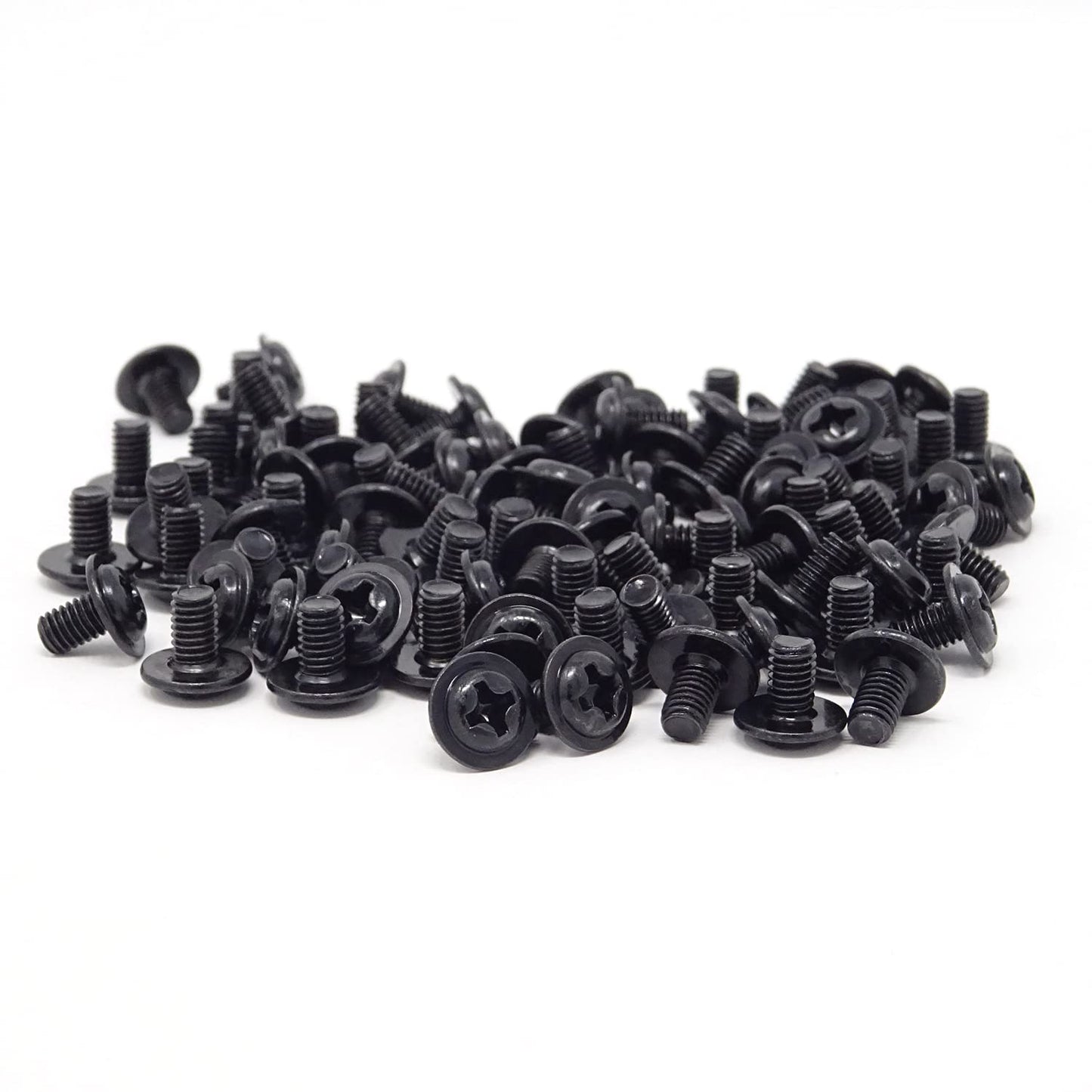 M3x5 Black Zinc Round Head PC Mounting Computer Screws Computer Case Fixed Motherboard Screw 25Qty