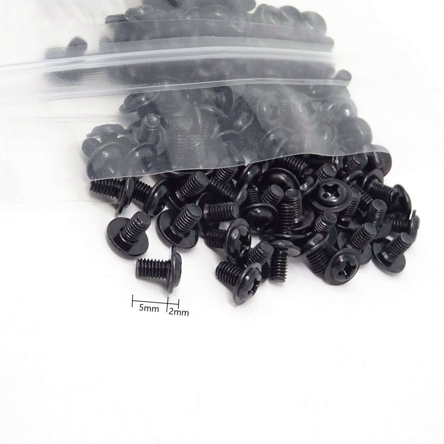 M3x5 Black Zinc Round Head PC Mounting Computer Screws Computer Case Fixed Motherboard Screw 25Qty