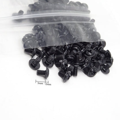 M3x5 Black Zinc Round Head PC Mounting Computer Screws Computer Case Fixed Motherboard Screw 25Qty